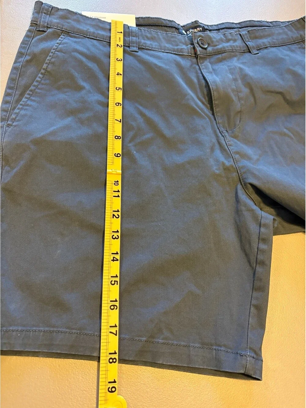 Sperry Vintage Wash Flex Cotton Shorts Navy Size 38